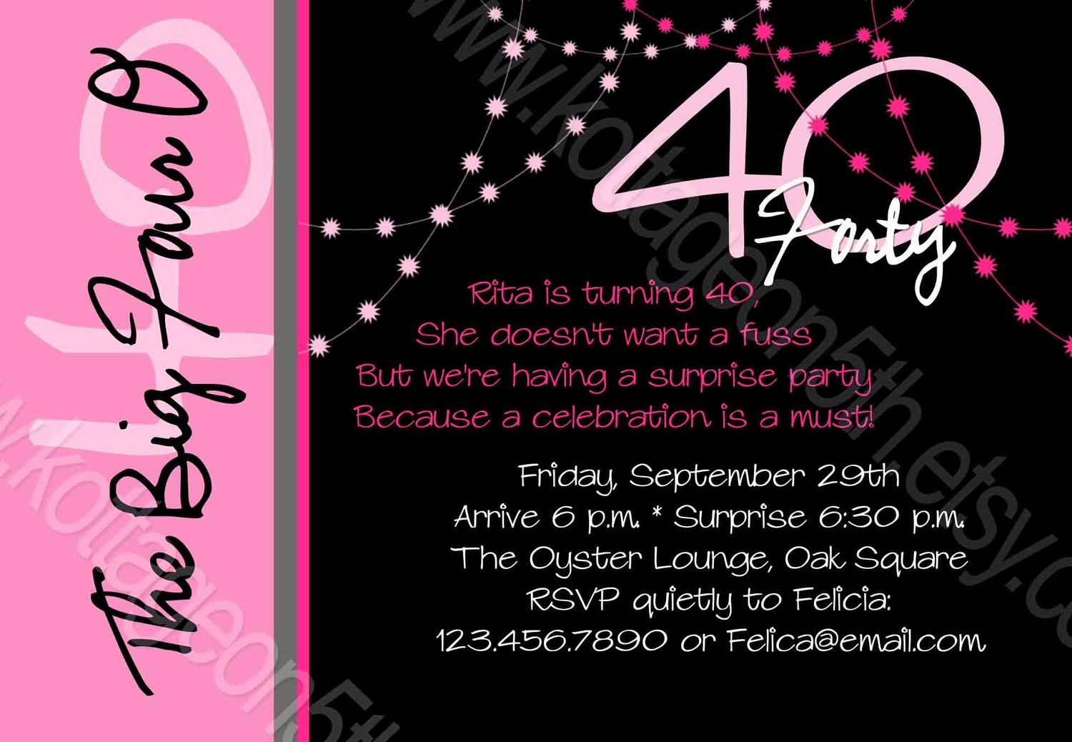 Tips To Write 40th Birthday Invitation Wording â All Invitations Ideas